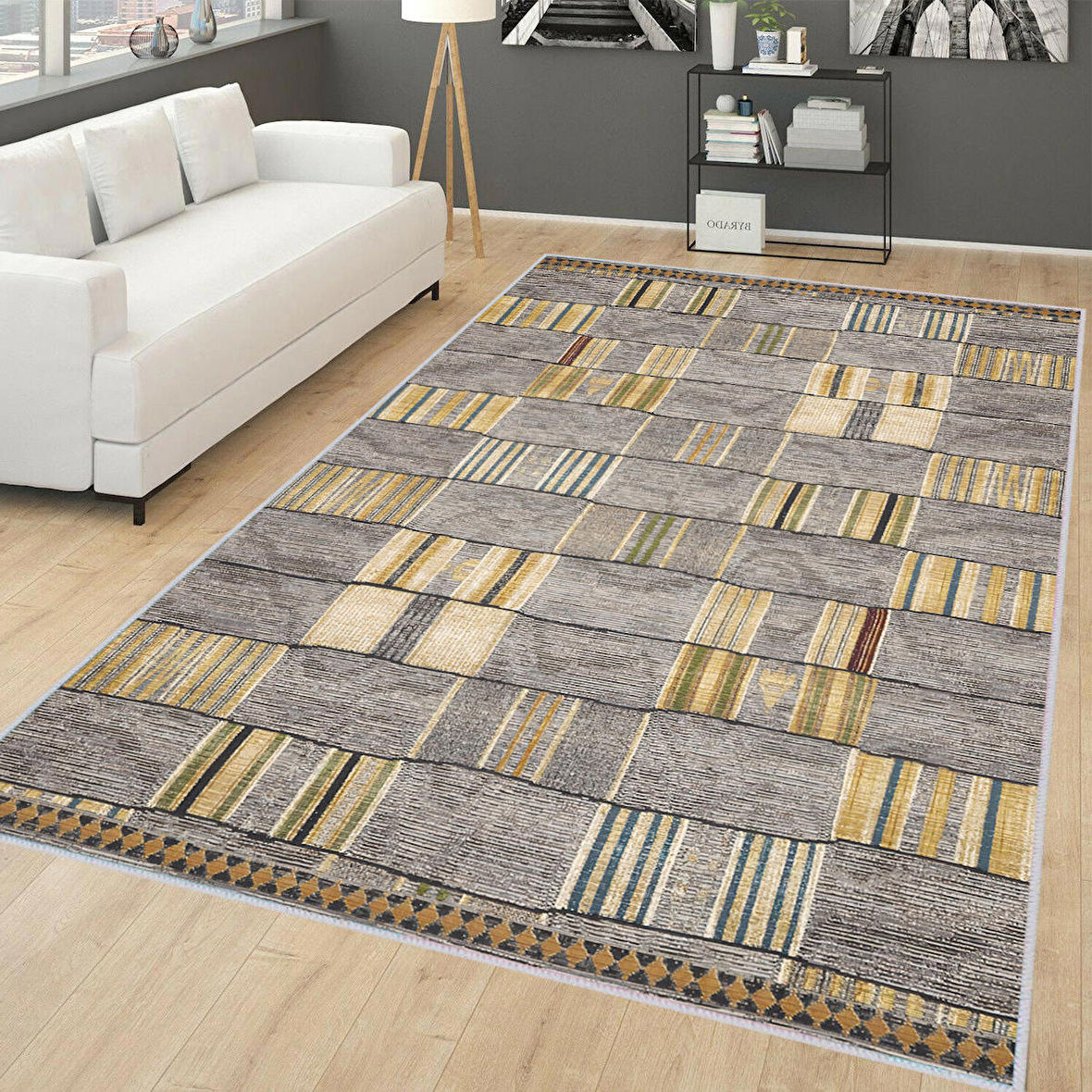 Dijital Baskı Yıkanabilir Kaymaz Taban Salon Halısı Ve Yolluk RVG1750