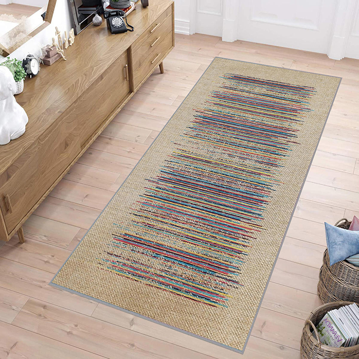 Dijital Baskı Yıkanabilir Kaymaz Taban Salon Halısı Ve Yolluk RVG1797