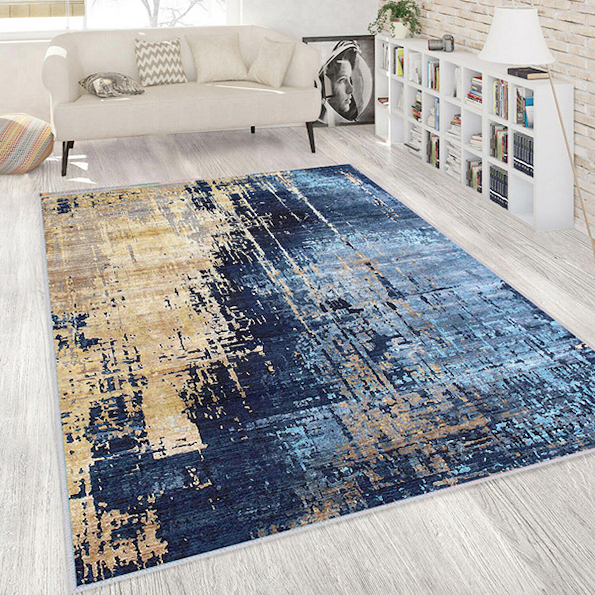 Dijital Baskı Yıkanabilir Kaymaz Taban Salon Halısı Ve Yolluk RVG0197-SD433