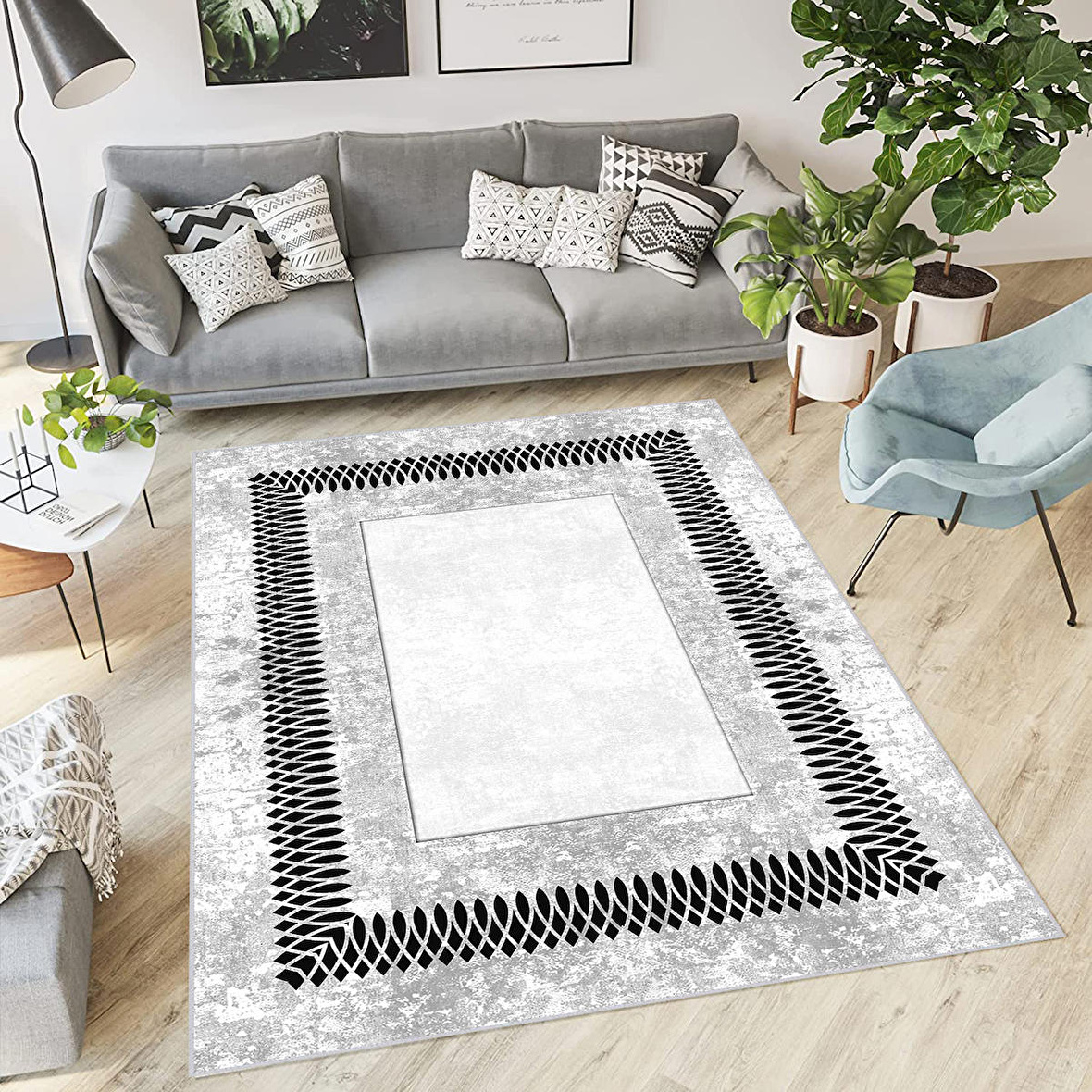 Dijital Baskı Yıkanabilir Kaymaz Taban Salon Halısı Ve Yolluk RVG1863-SM90