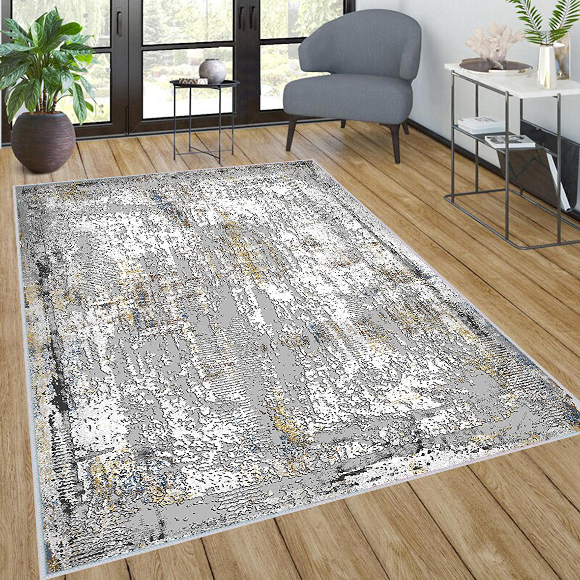 Dijital Baskı Yıkanabilir Kaymaz Taban Salon Halısı Ve Yolluk RVG0283-SM10