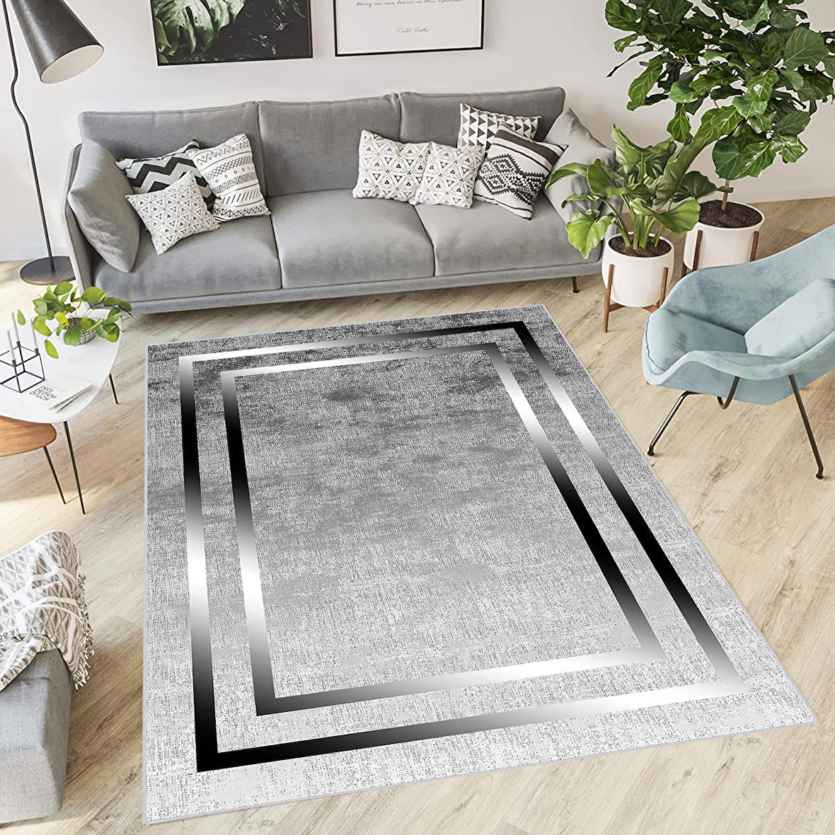 Dijital Baskı Yıkanabilir Kaymaz Taban Salon Halısı Ve Yolluk RVG1853-SM334