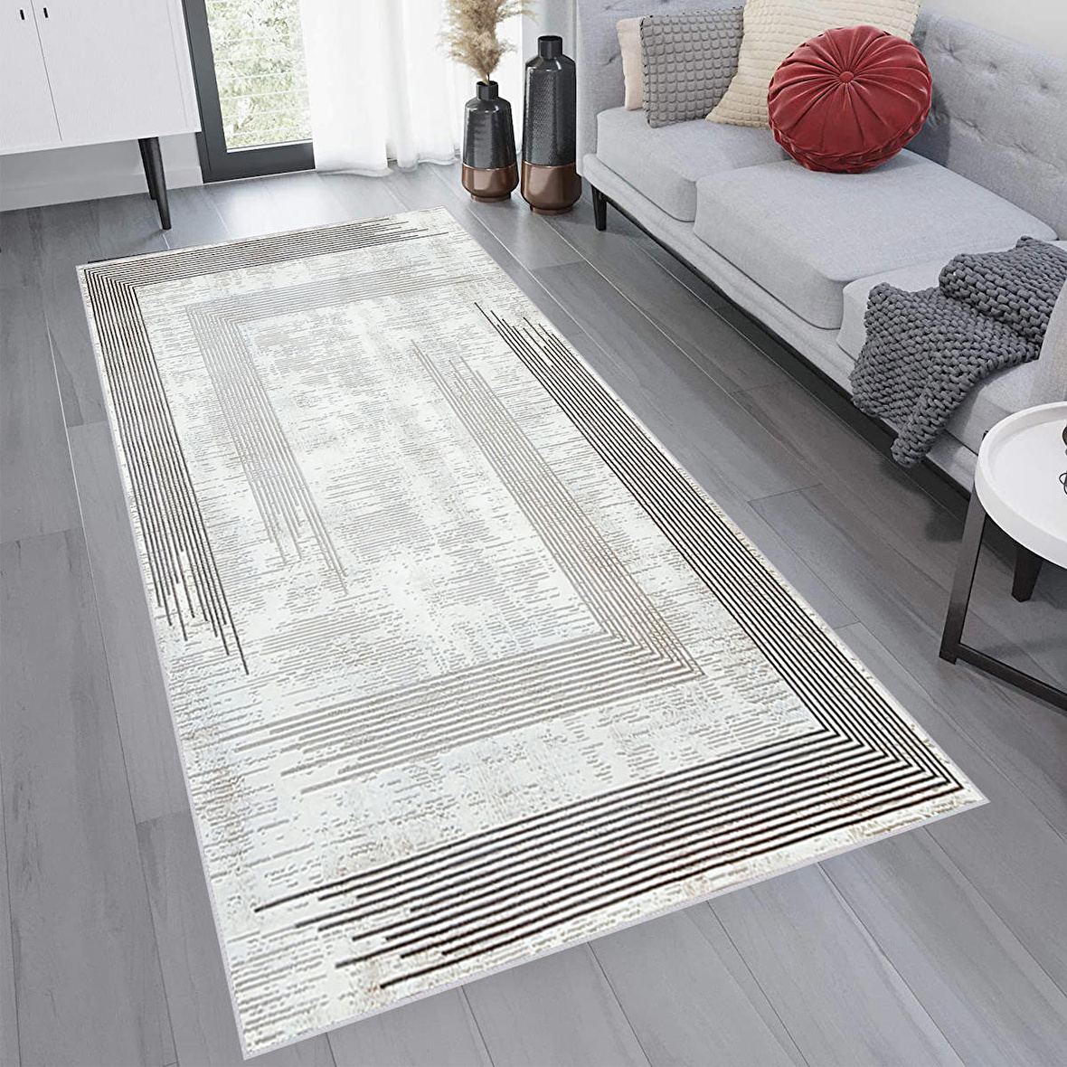 Dijital Baskı Yıkanabilir Kaymaz Taban Salon Halısı Ve Yolluk RVG0752