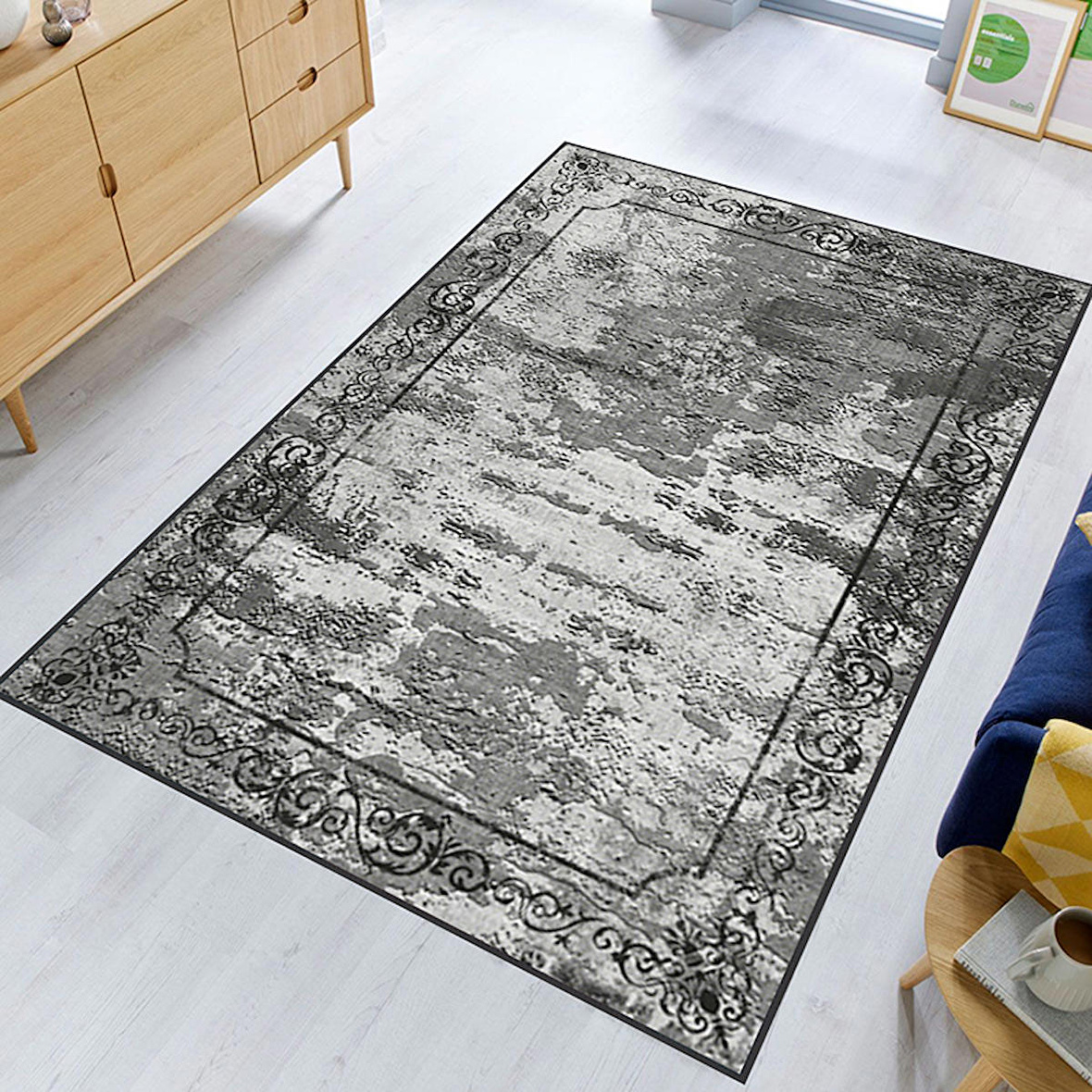 Dijital Baskı Yıkanabilir Kaymaz Taban Salon Halısı Ve Yolluk RVG1517-SD309