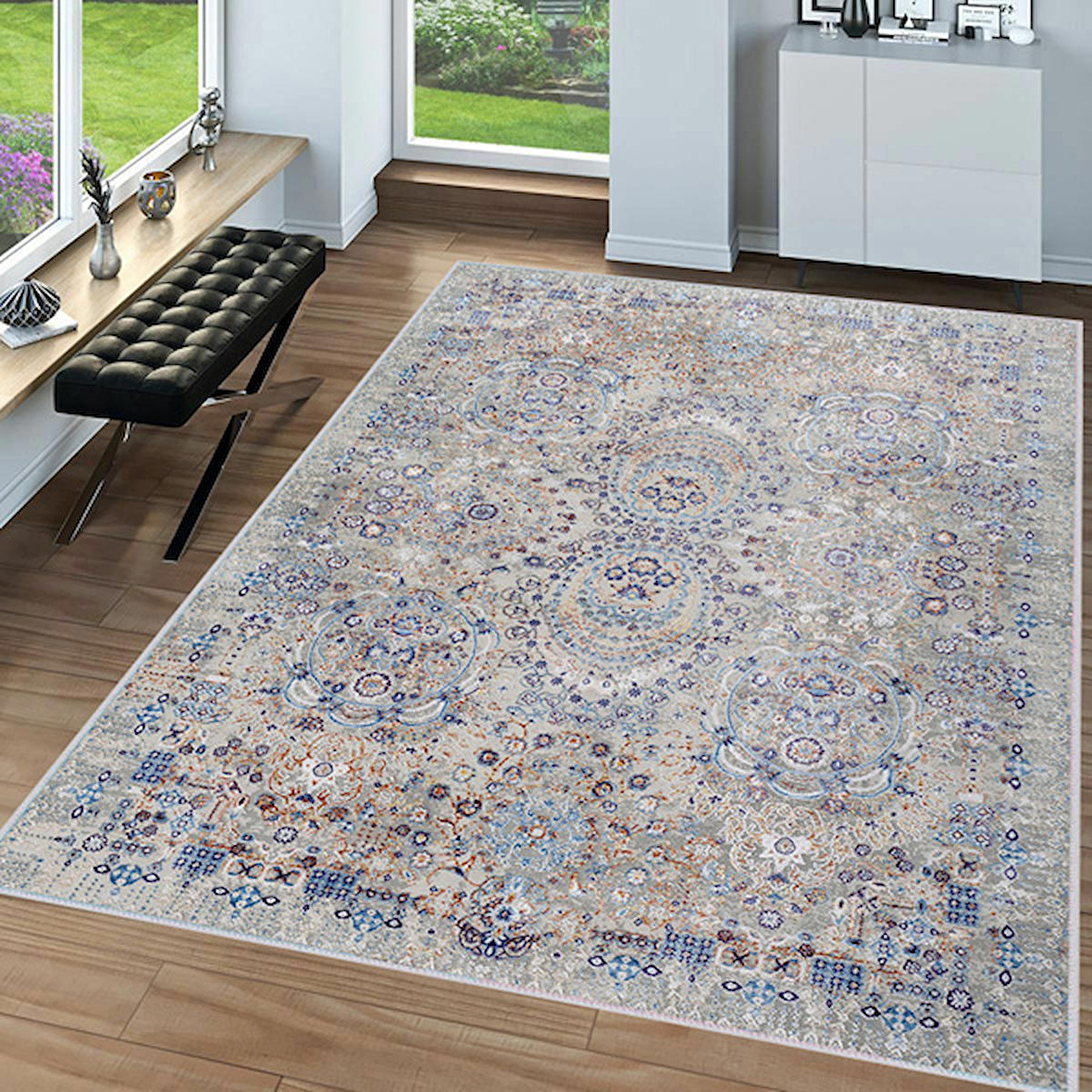 Dijital Baskı Yıkanabilir Kaymaz Taban Salon Halısı Ve Yolluk RVG0049-SD1124