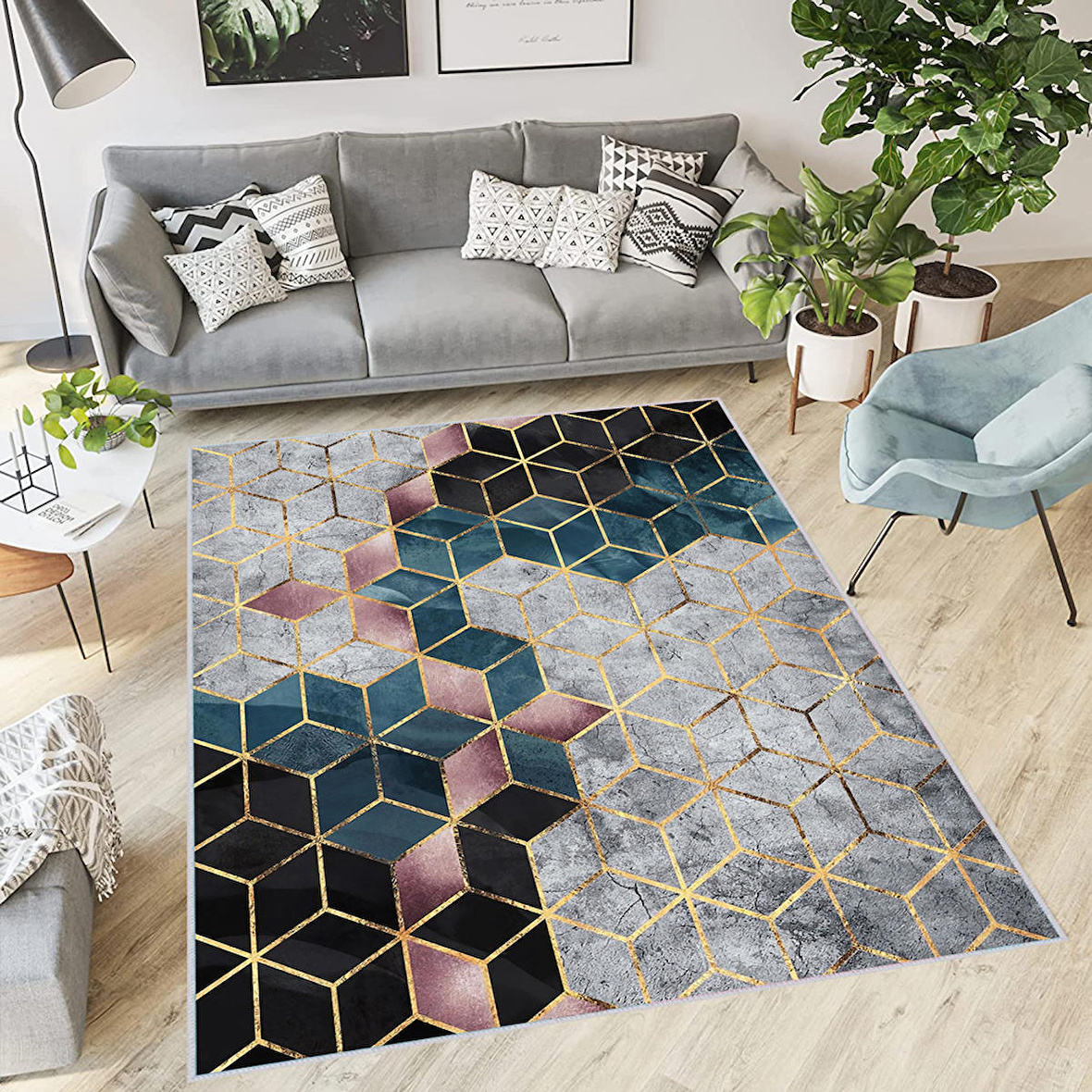 Dijital Baskı Yıkanabilir Kaymaz Taban Salon Halısı Ve Yolluk RVG0387
