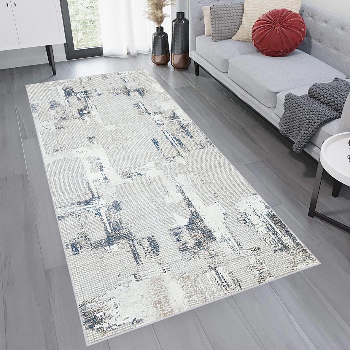 Dijital Baskı Yıkanabilir Kaymaz Taban Salon Halısı Ve Yolluk RVG0747