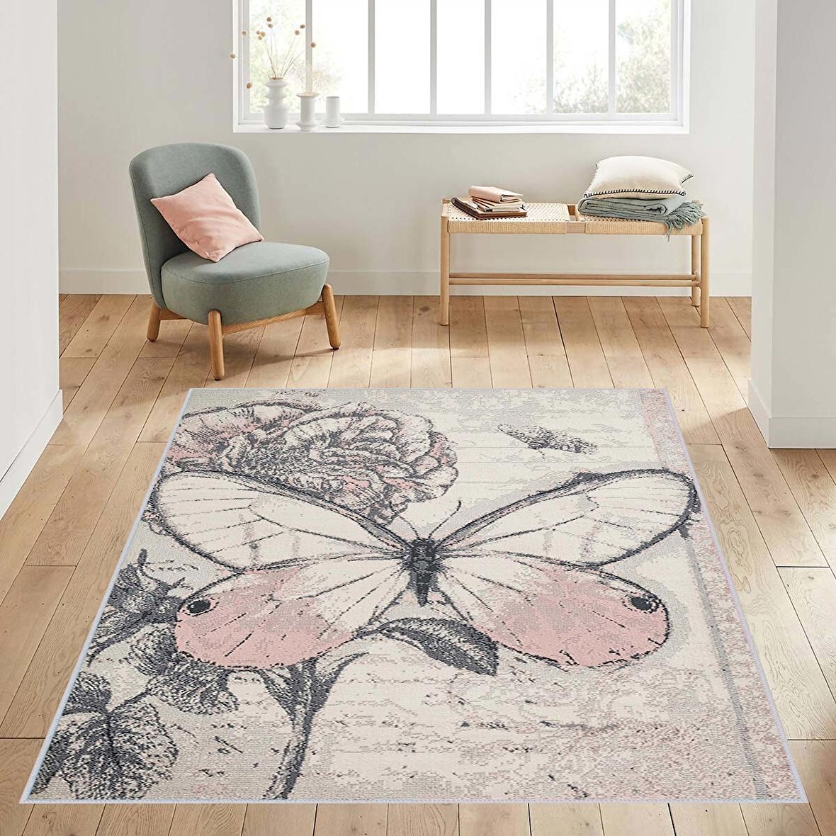 Dijital Baskı Yıkanabilir Kaymaz Taban Salon Halısı Ve Yolluk RVG1419