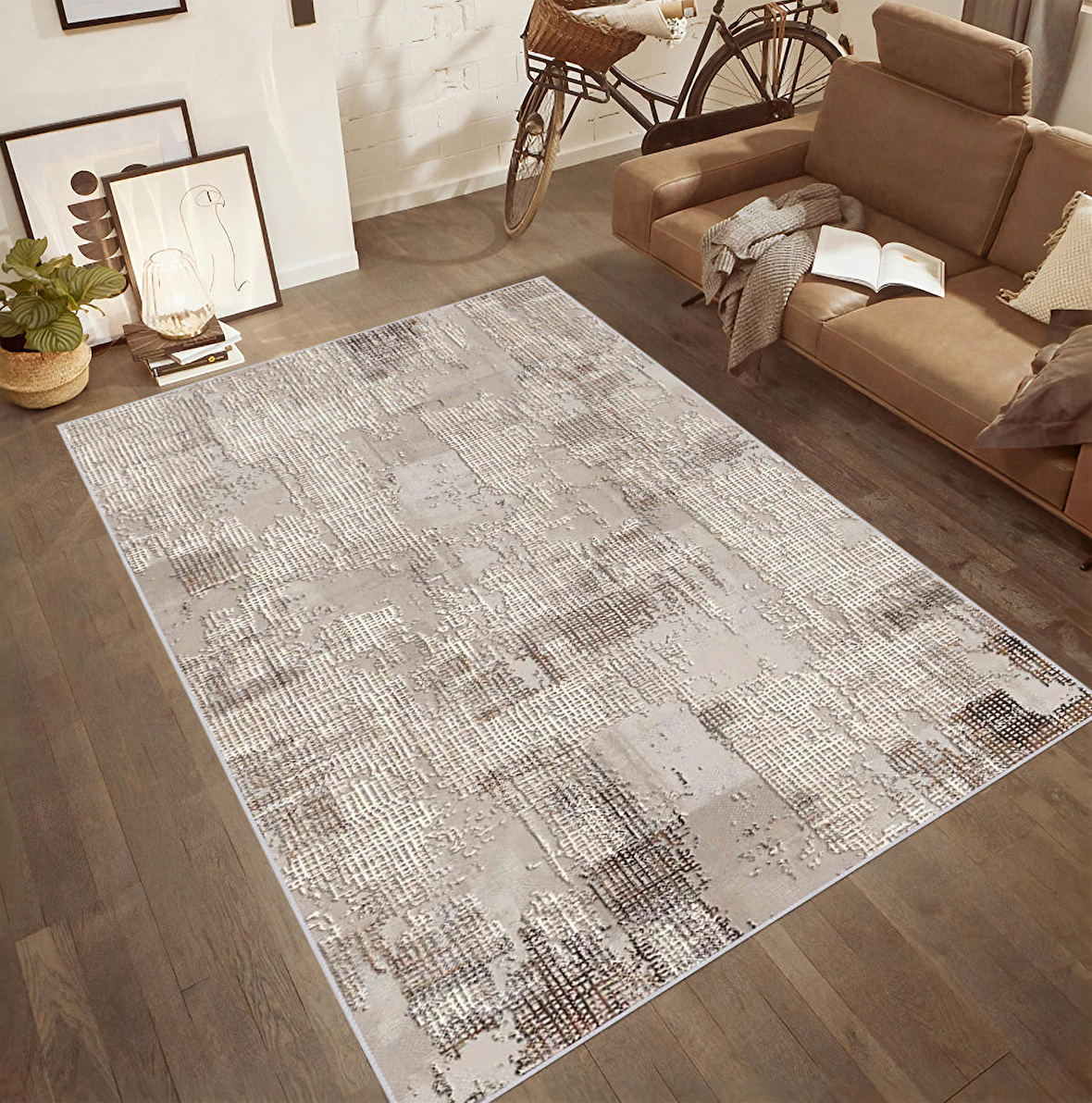 Dijital Baskı Yıkanabilir Kaymaz Taban Salon Halısı Ve Yolluk RVG0530