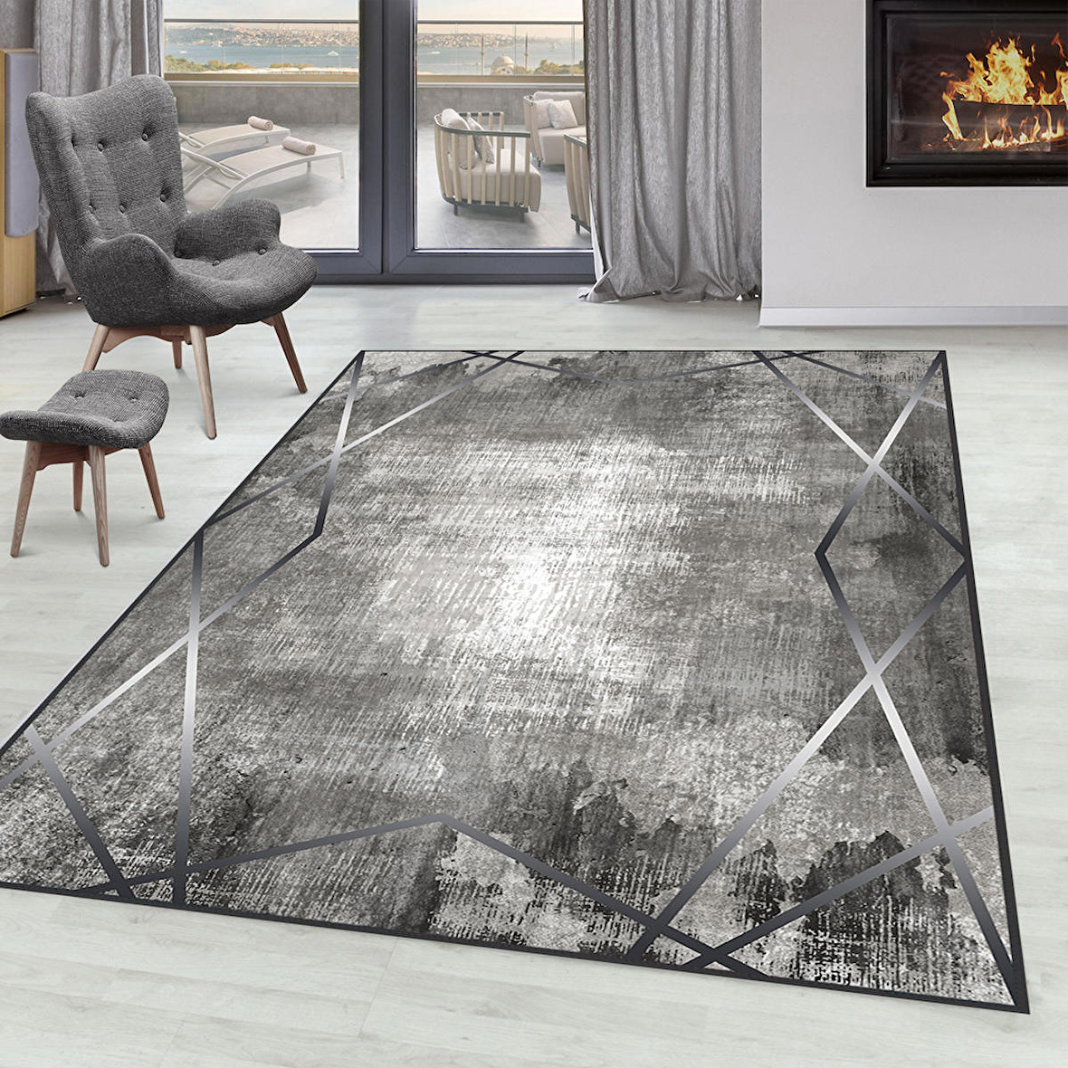 Dijital Baskı Yıkanabilir Kaymaz Taban Salon Halısı Ve Yolluk RVG0256