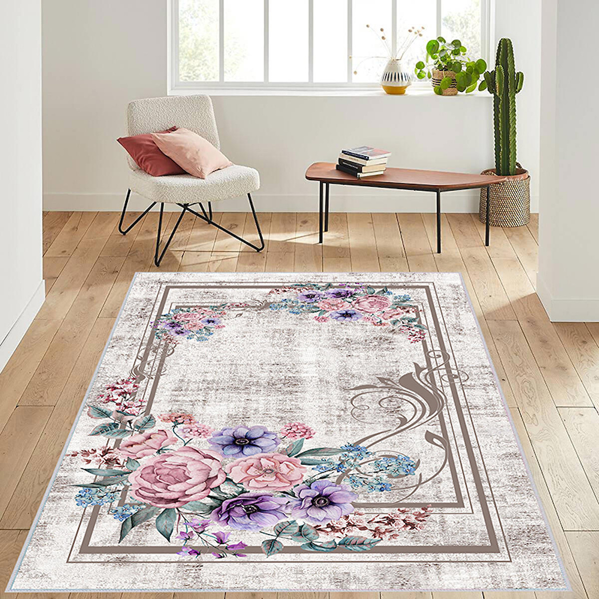 Dijital Baskı Yıkanabilir Kaymaz Taban Salon Halısı Ve Yolluk RVG1489