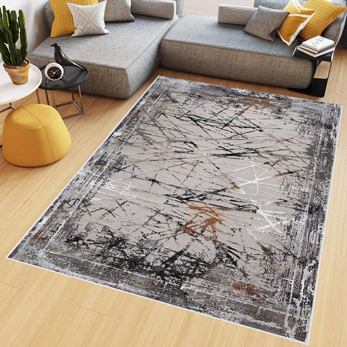 Dijital Baskı Yıkanabilir Kaymaz Taban Salon Halısı Ve Yolluk RVG0677