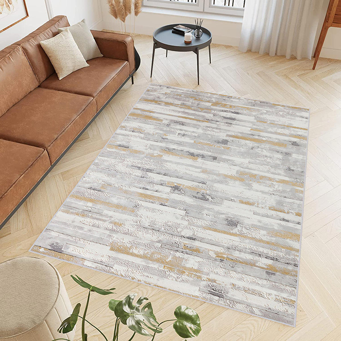 Dijital Baskı Yıkanabilir Kaymaz Taban Salon Halısı Ve Yolluk RVG0482
