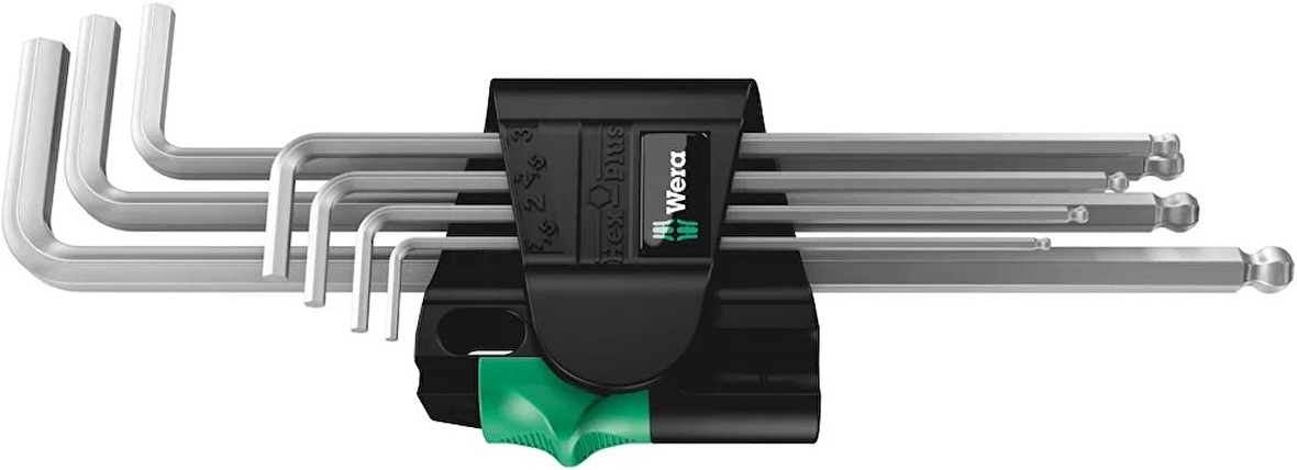 Wera 950/7 Hex-Plus Mıknatıslı 7li Top Başlı Alyan Seti 05022101001