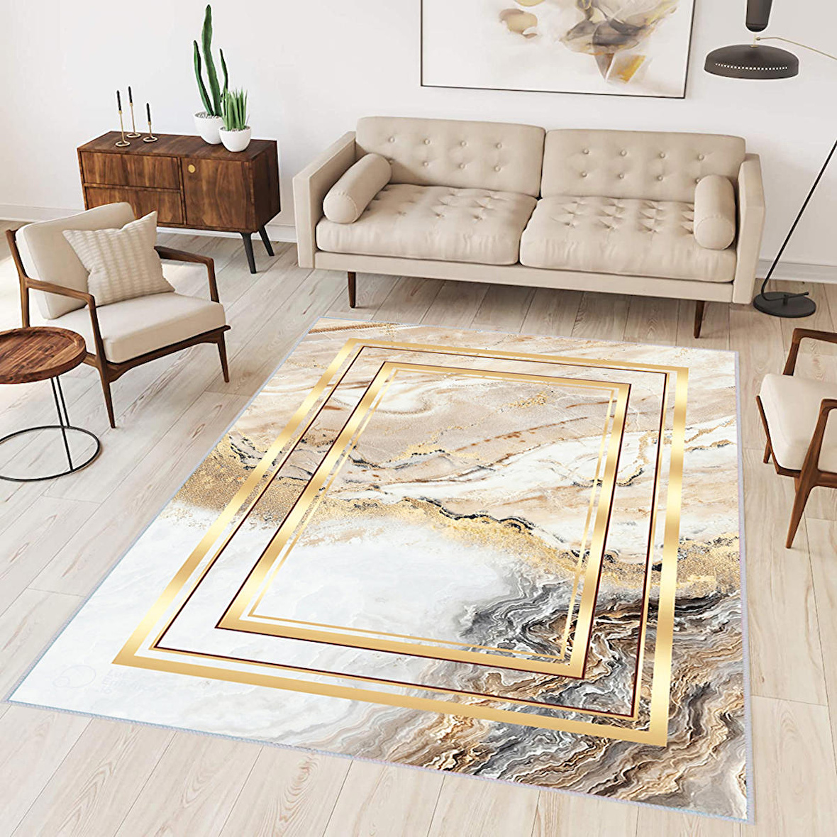 Dijital Baskı Yıkanabilir Kaymaz Taban Salon Halısı Ve Yolluk RVG0302-SM274