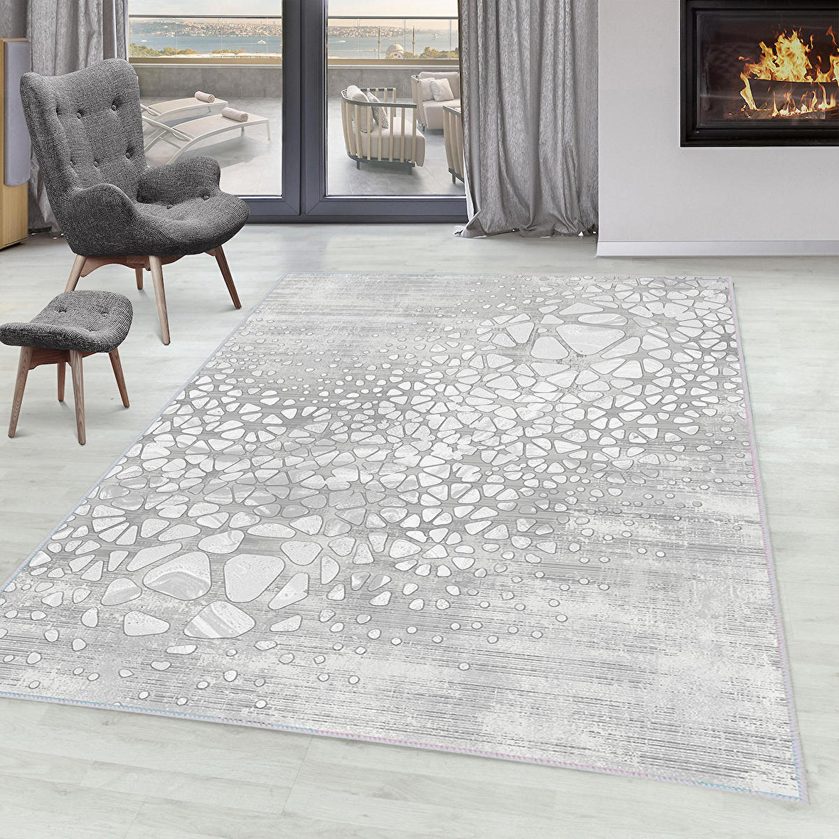Dijital Baskı Yıkanabilir Kaymaz Taban Salon Halısı Ve Yolluk RVG1601