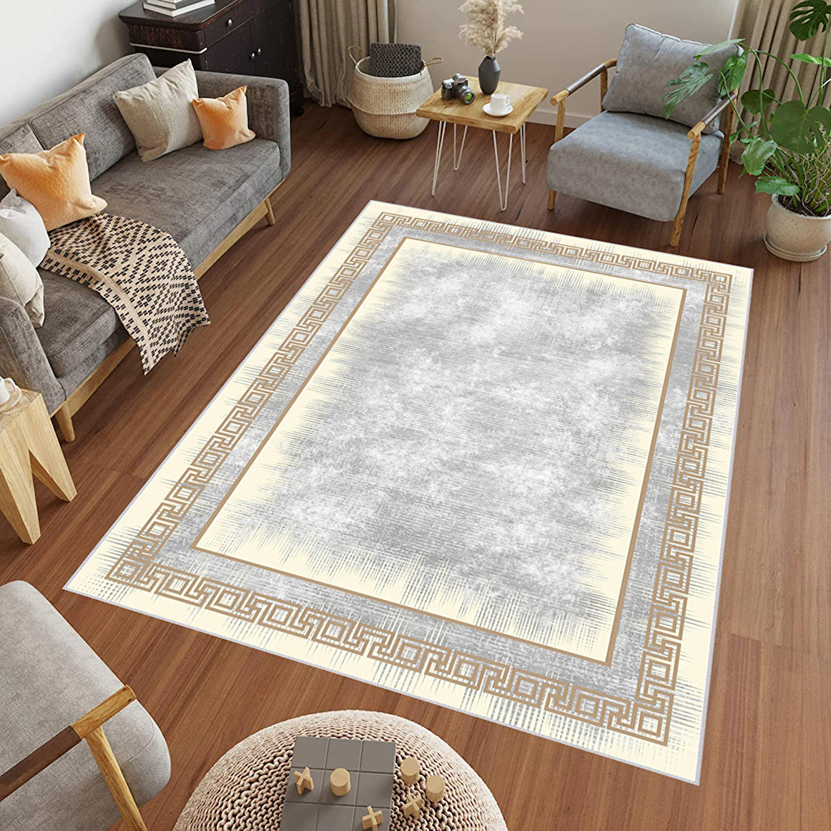 Dijital Baskı Yıkanabilir Kaymaz Taban Salon Halısı Ve Yolluk RVG0462