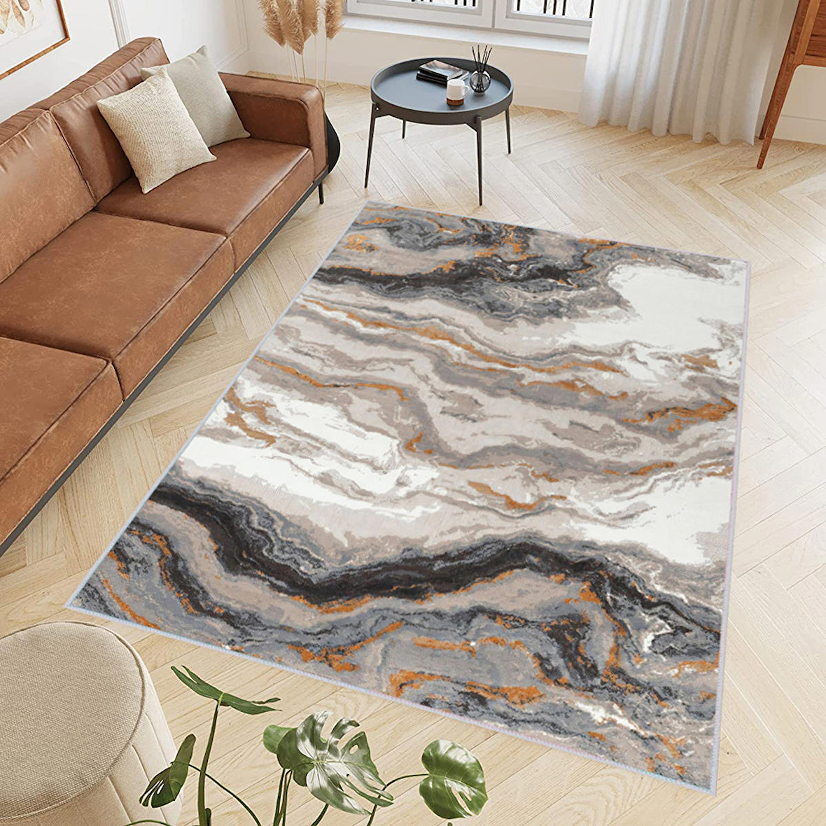 Dijital Baskı Yıkanabilir Kaymaz Taban Salon Halısı Ve Yolluk RVG0411