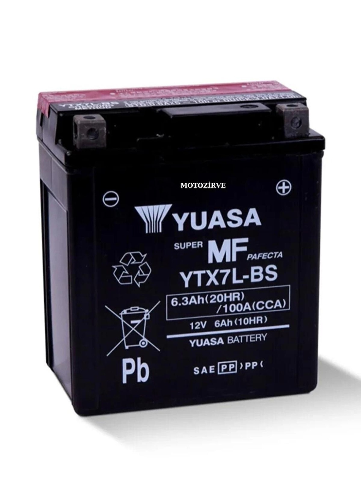 Yuasa YTX7L-BS Akü 6,3 Amper 12 Volt 100 CCA Motosiklet Aküsü Bakım Gerektirmez , ytx7lbs