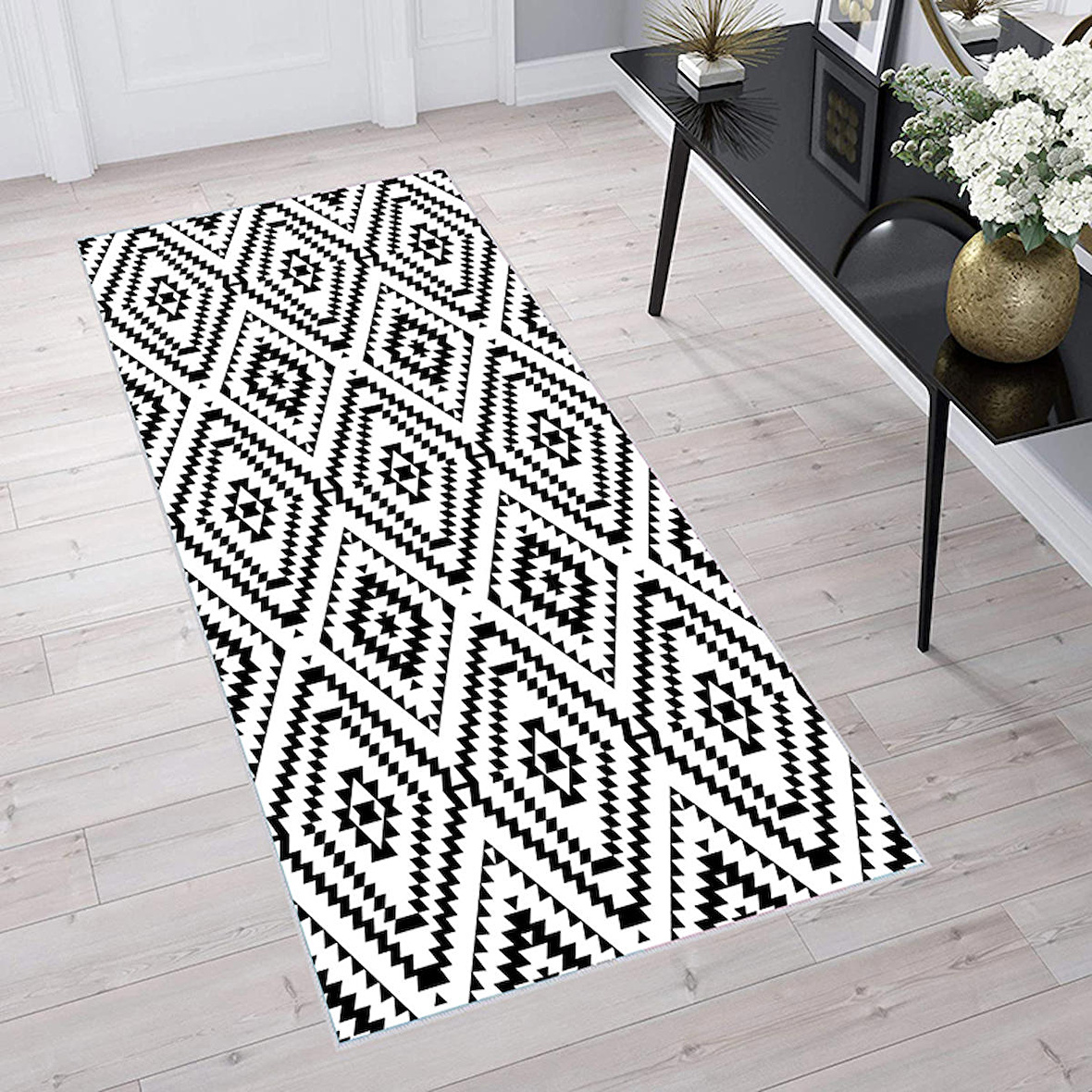 Dijital Baskı Yıkanabilir Kaymaz Taban Salon Halısı Ve Yolluk RVG1491