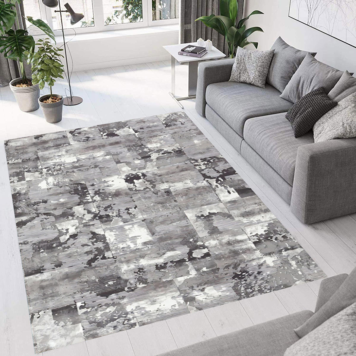 Dijital Baskı Yıkanabilir Kaymaz Taban Salon Halısı Ve Yolluk RVG0676