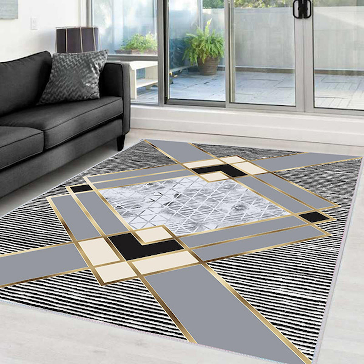 Dijital Baskı Yıkanabilir Kaymaz Taban Salon Halısı Ve Yolluk RVG0011-SD697