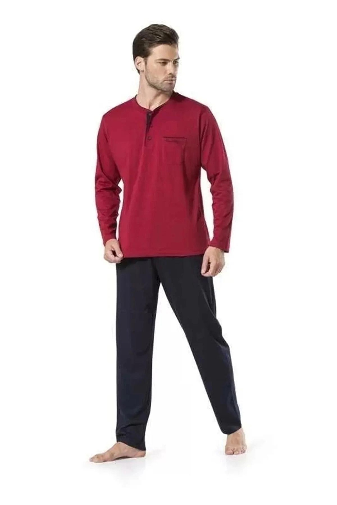 Pierre Cardin Penye Pijama ve Robdöşambr 5'li Çeyiz Seti 5560 - Bordo