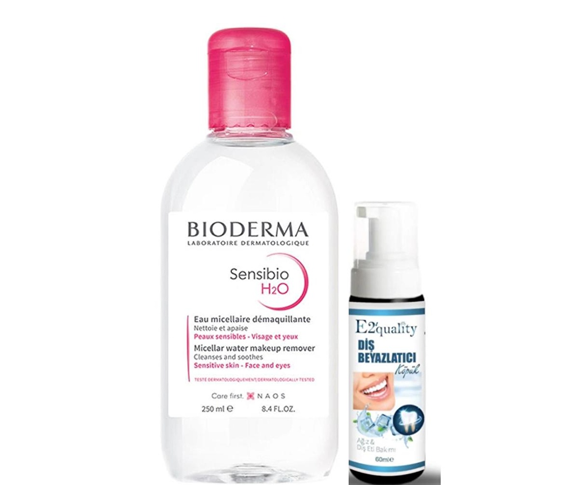 Bioderma Sensibio H2O Yüz ve Makyaj Temizleme Suyu 250 ml- Diş Beyazlatıcı Köpük Hediye 