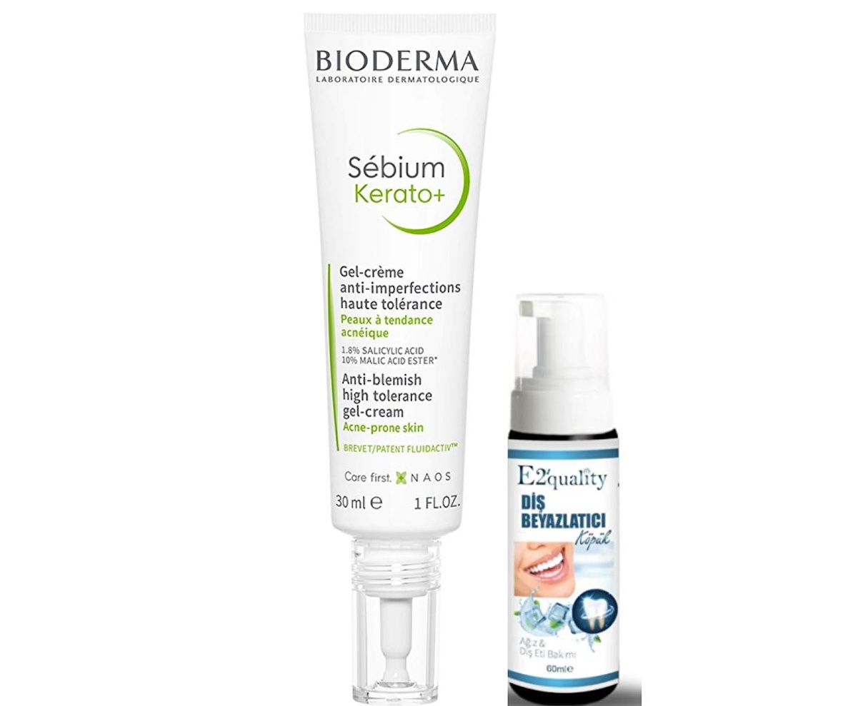 Bioderma Sebium Kerato Nemlendirici Jel Krem 30 ml- Diş Beyazlatıcı Köpük Hediye 