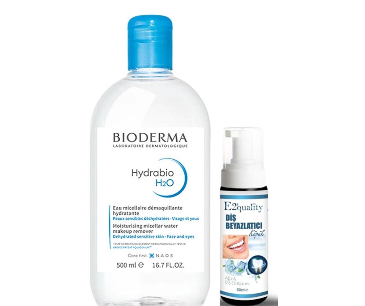 Bioderma Hydrabio H2O Yüz ve Makyaj Temizleme Suyu 500 ml- Diş Beyazlatıcı Köpük Hediye