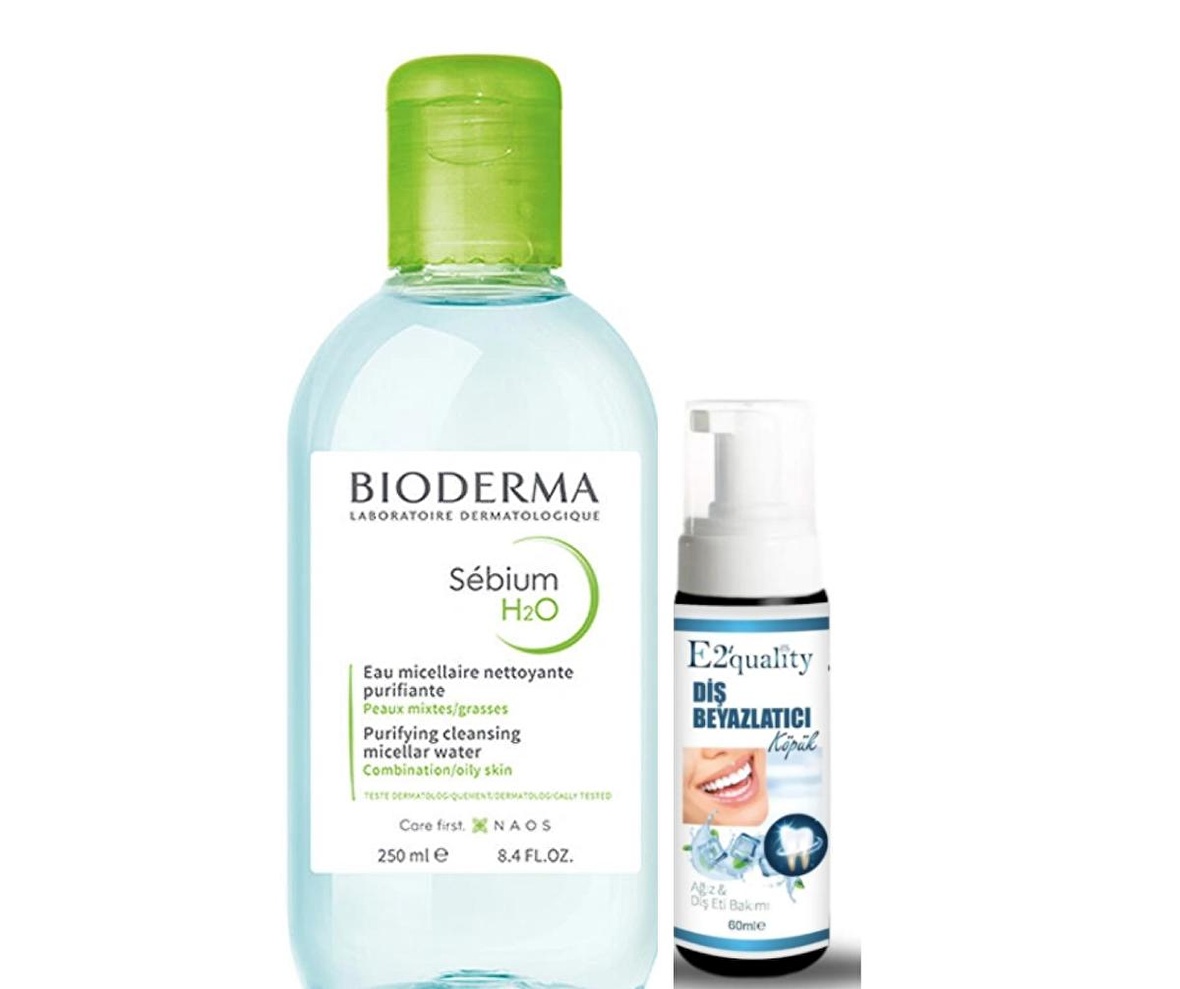 Bioderma Sebium H2O Yüz ve Makyaj Temizleme Suyu 250 ml- Diş Beyazlatıcı Köpük Hediye