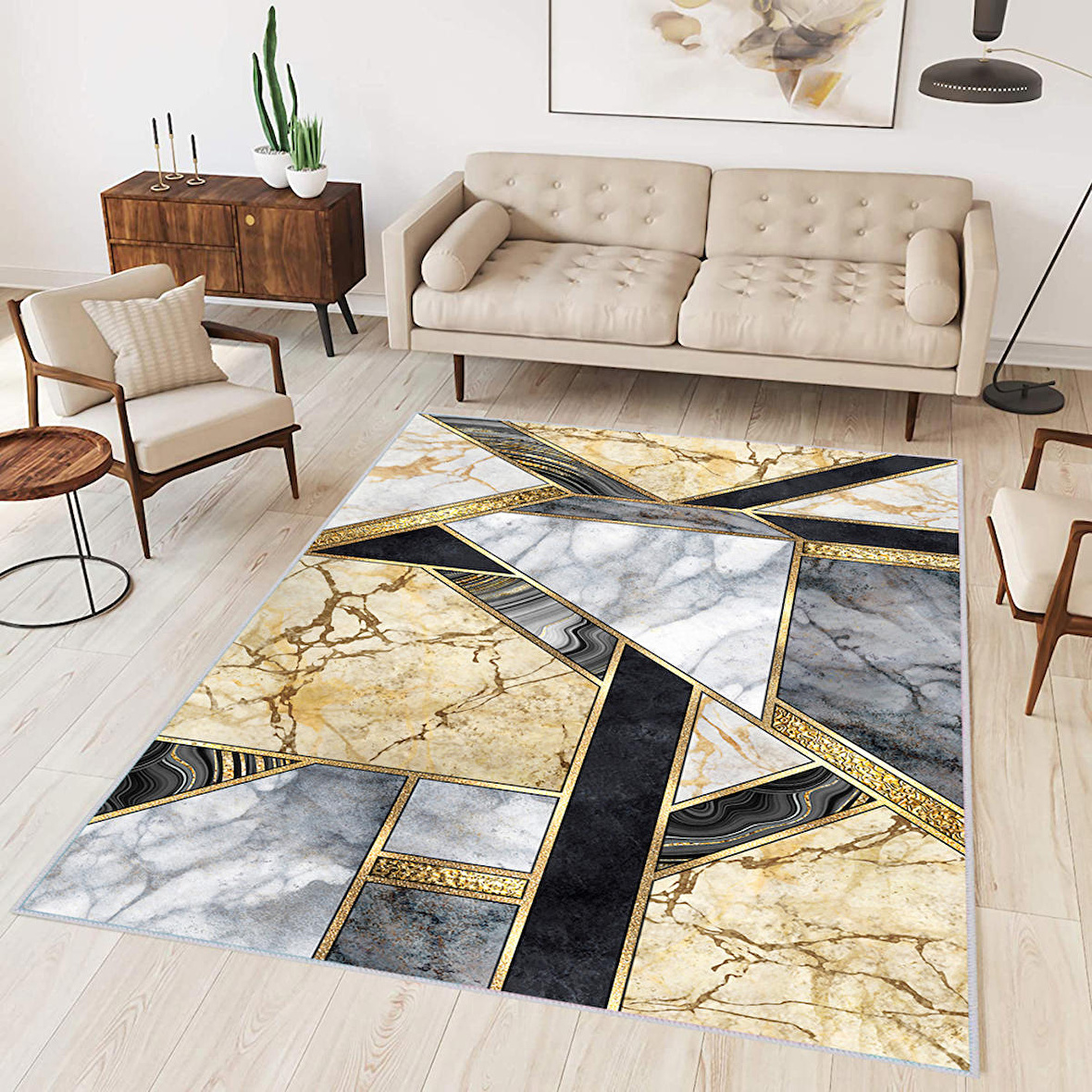 Dijital Baskı Yıkanabilir Kaymaz Taban Salon Halısı Ve Yolluk RVG0308-SD260