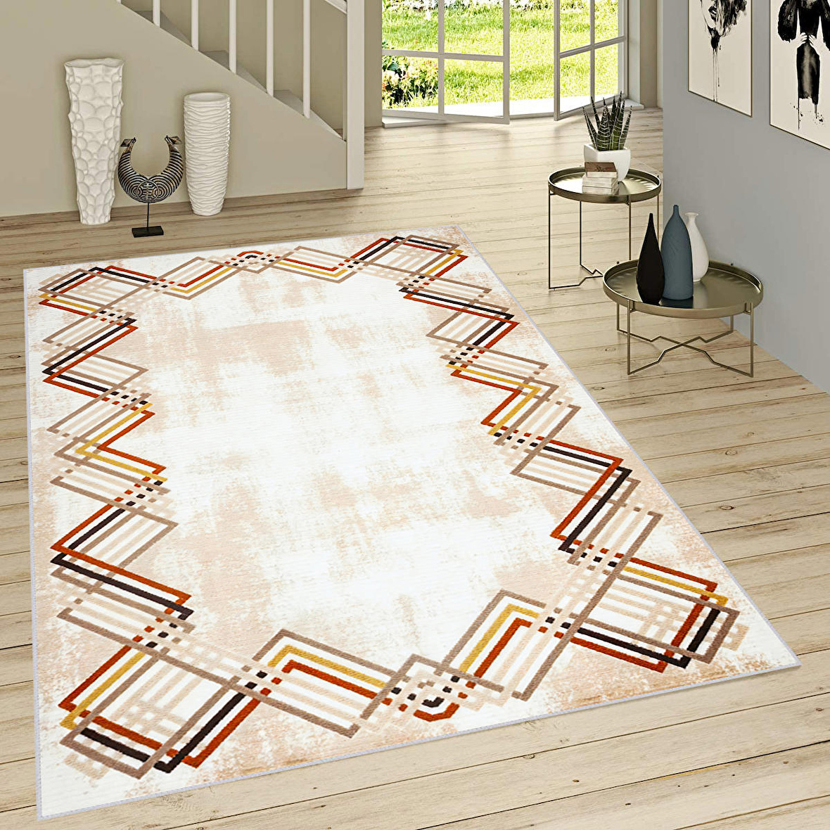 Dijital Baskı Yıkanabilir Kaymaz Taban Salon Halısı Ve Yolluk RVG0761