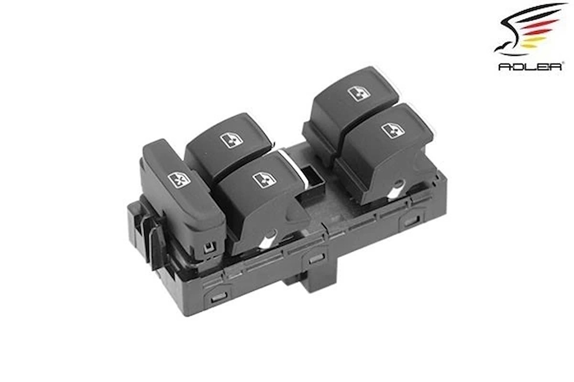 Cam Açma Anahtarı   ( 4 Lü Krom ) 10 Fişli-Golf-7-Arteon-Passat-Touran