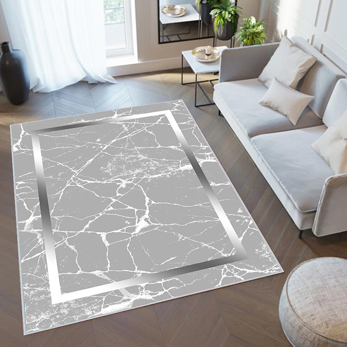 Dijital Baskı Yıkanabilir Kaymaz Taban Salon Halısı Ve Yolluk RVG0318-SD576