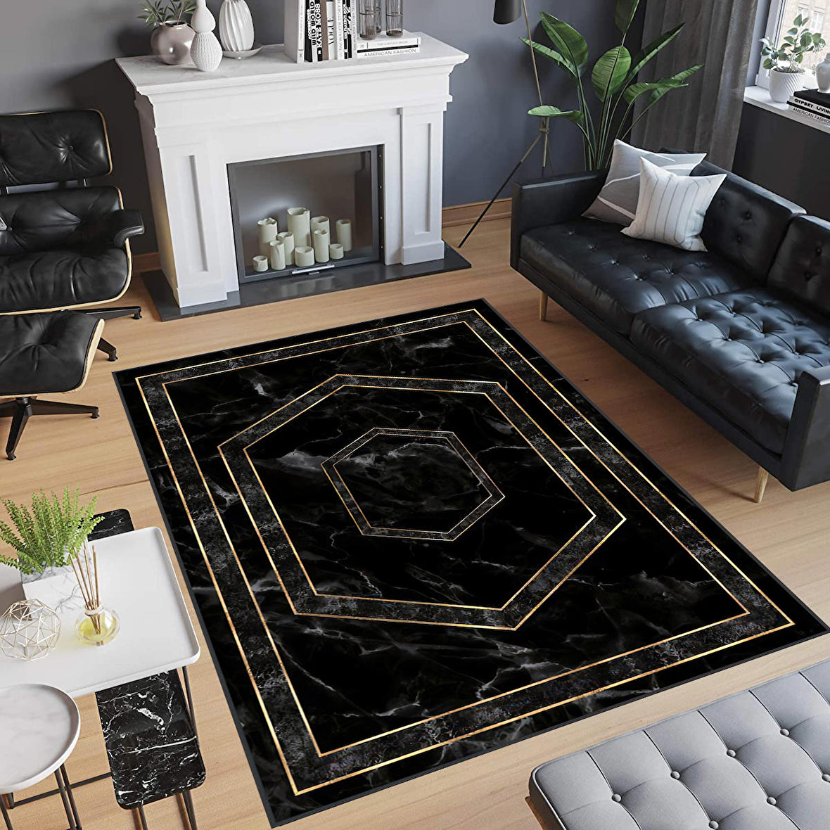 Dijital Baskı Yıkanabilir Kaymaz Taban Salon Halısı Ve Yolluk RVG0735