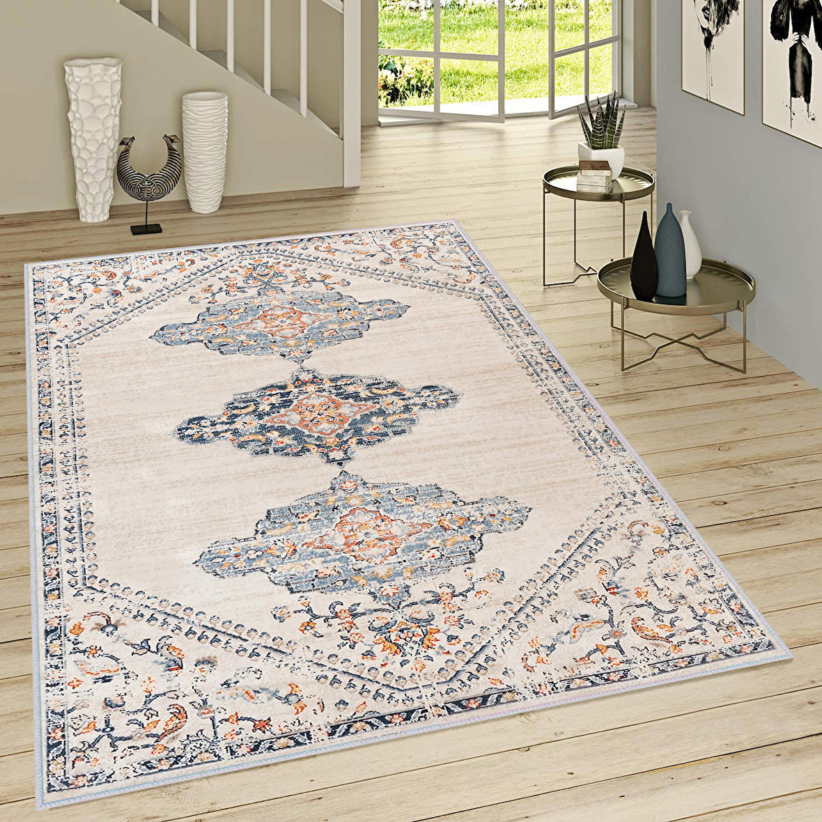 Dijital Baskı Yıkanabilir Kaymaz Taban Salon Halısı Ve Yolluk RVG1717