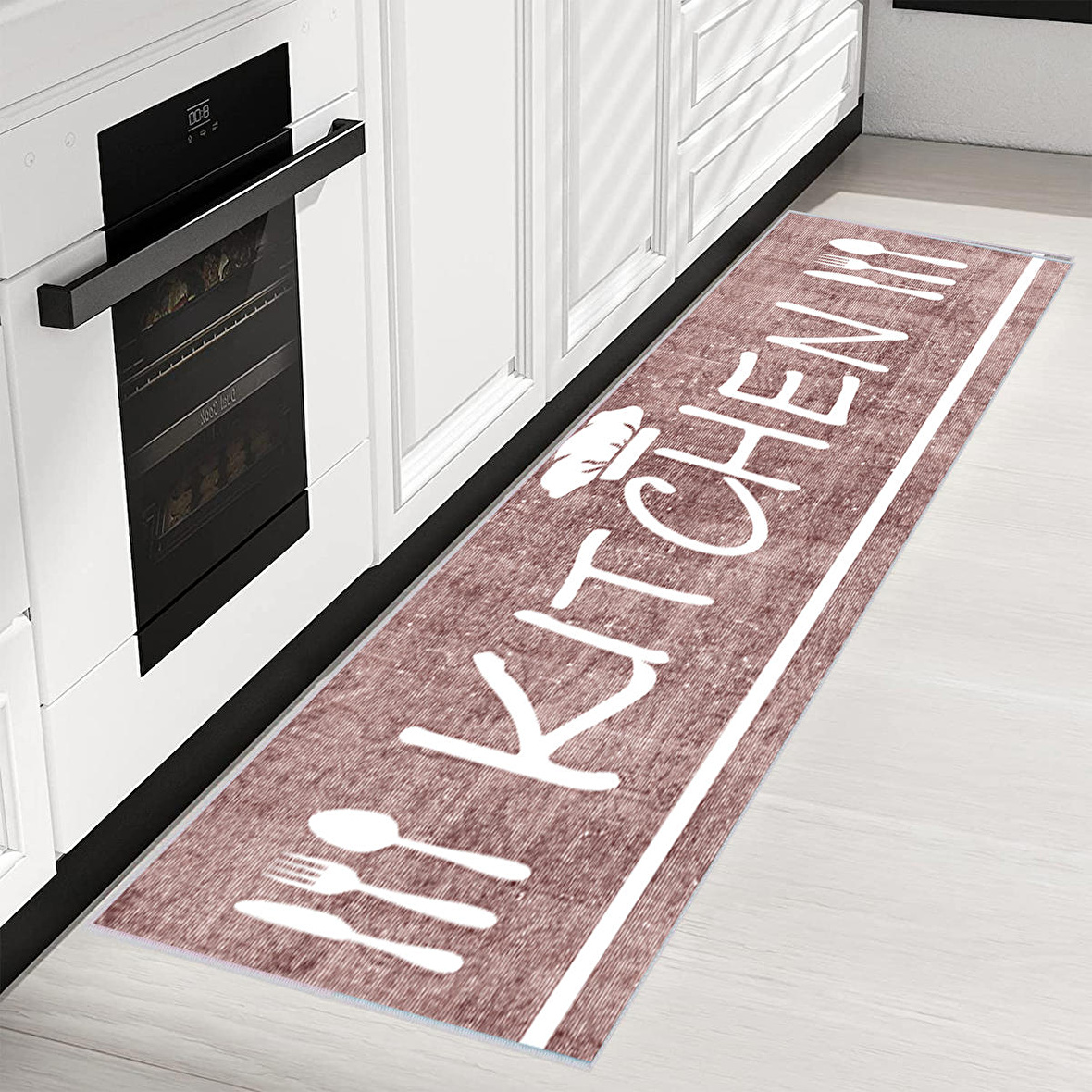 Dijital Baskı Yıkanabilir Kaymaz Taban Mutfak Halısı Ve Yolluk RVG2030-SD304