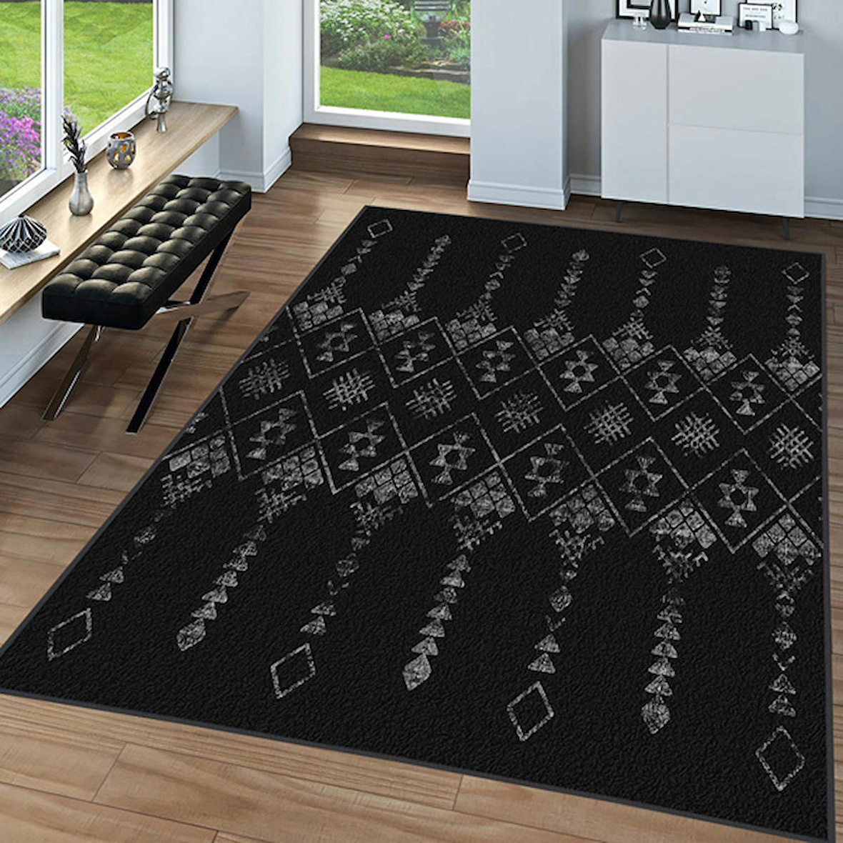 Dijital Baskı Yıkanabilir Kaymaz Taban Salon Halısı Ve Yolluk RVG0075-SD614
