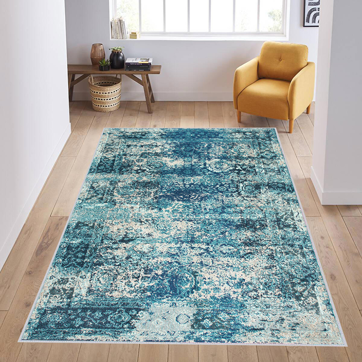 Dijital Baskı Yıkanabilir Kaymaz Taban Salon Halısı Ve Yolluk RVG1175