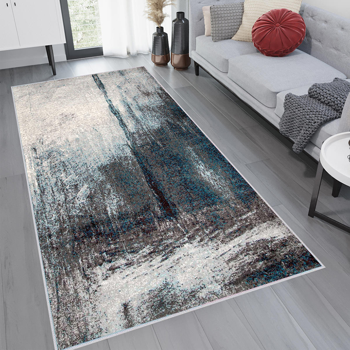 Dijital Baskı Yıkanabilir Kaymaz Taban Salon Halısı Ve Yolluk RVG1166