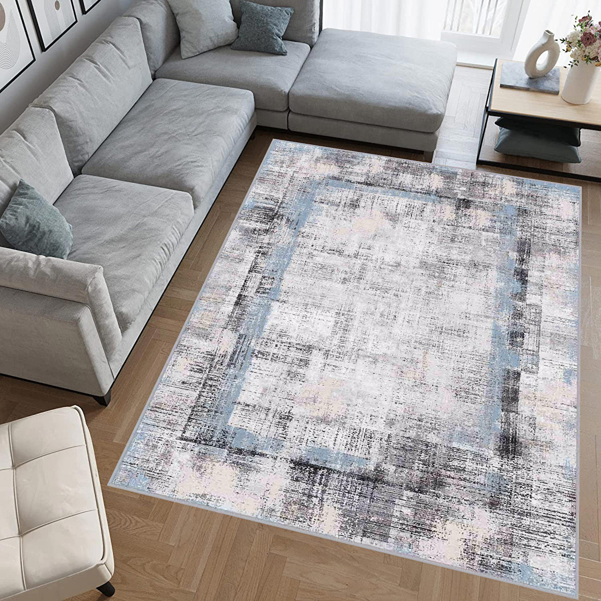 Dijital Baskı Yıkanabilir Kaymaz Taban Salon Halısı Ve Yolluk RVG0698