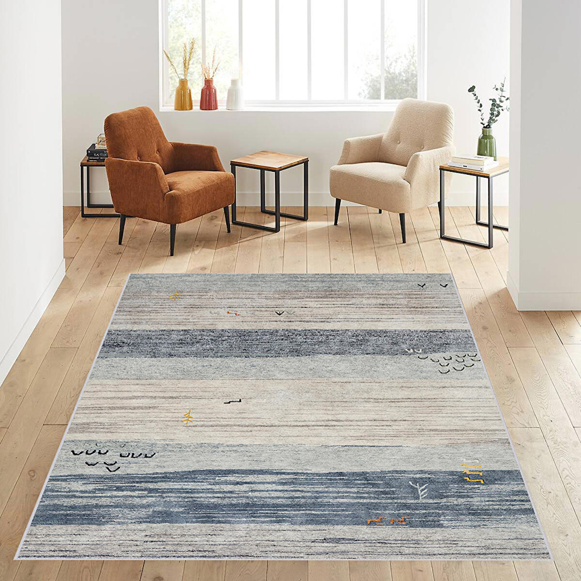 Dijital Baskı Yıkanabilir Kaymaz Taban Salon Halısı Ve Yolluk RVG0605