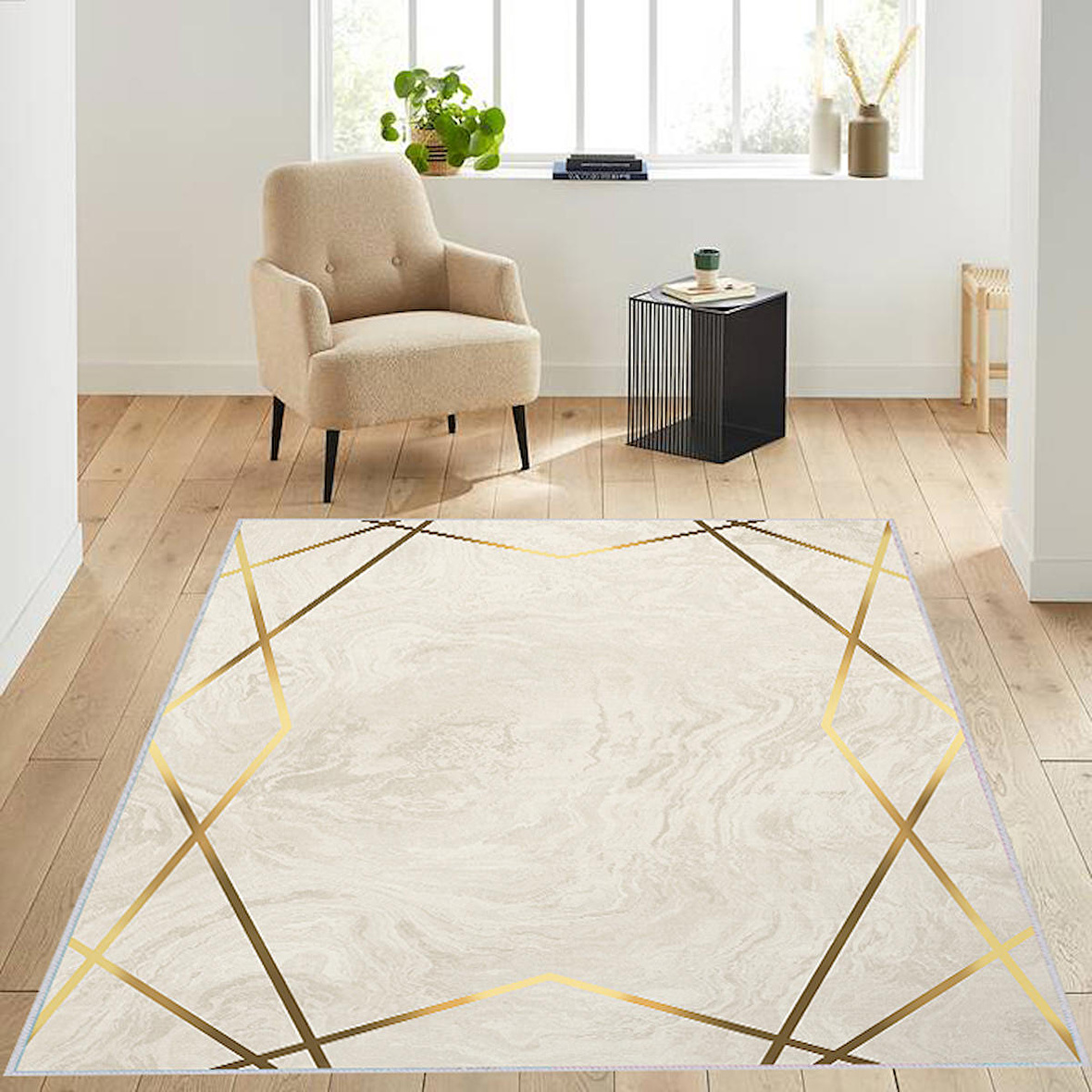 Dijital Baskı Yıkanabilir Kaymaz Taban Salon Halısı Ve Yolluk RVG1312
