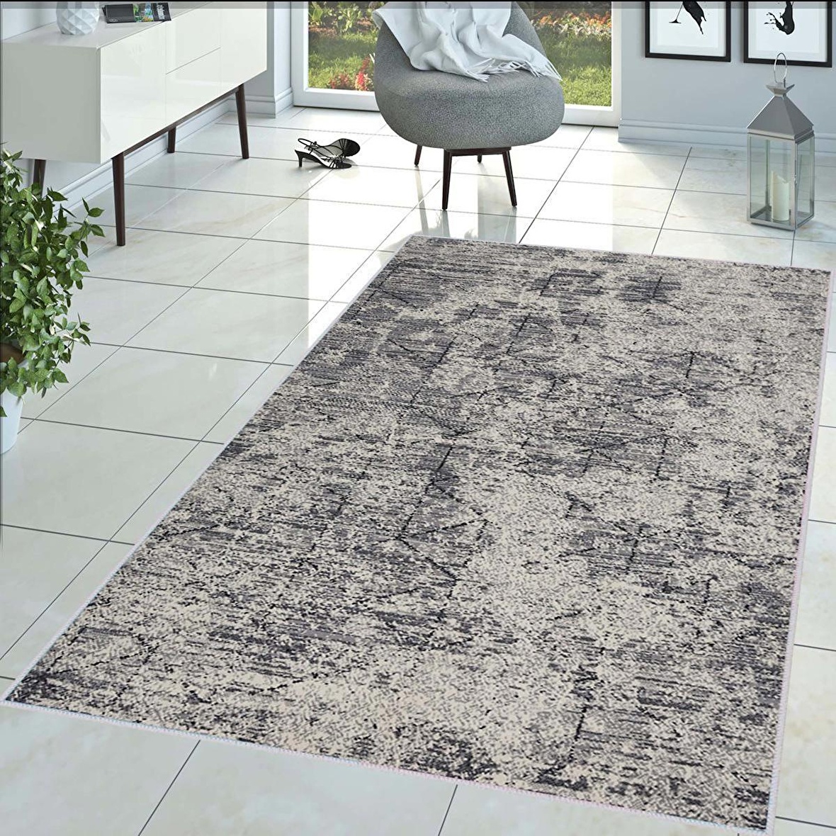 Dijital Baskı Yıkanabilir Kaymaz Taban Salon Halısı Ve Yolluk RVG1449