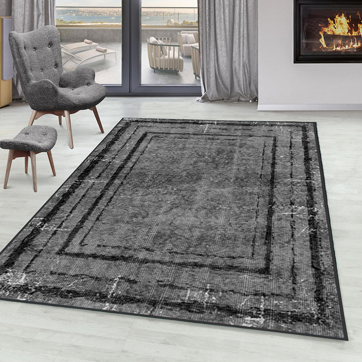 Dijital Baskı Yıkanabilir Kaymaz Taban Salon Halısı Ve Yolluk RVG1581-HT973