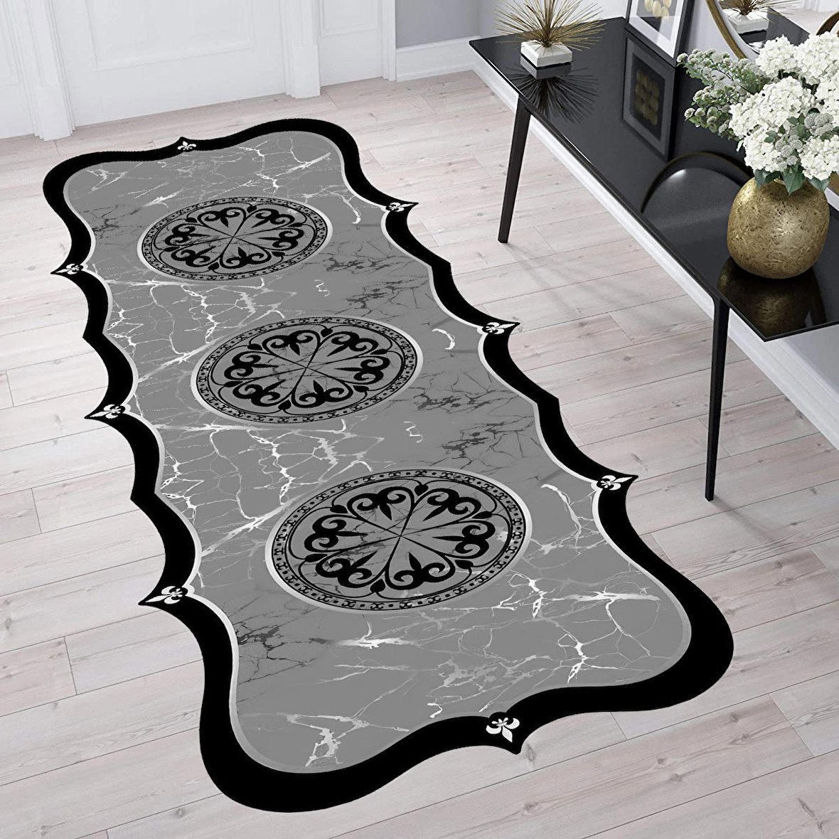 Dijital Baskı Yıkanabilir Kaymaz Taban Salon Halısı Ve Yolluk RVG0678-SD671