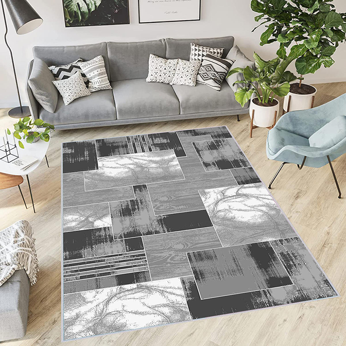 Dijital Baskı Yıkanabilir Kaymaz Taban Salon Halısı Ve Yolluk RVG0390