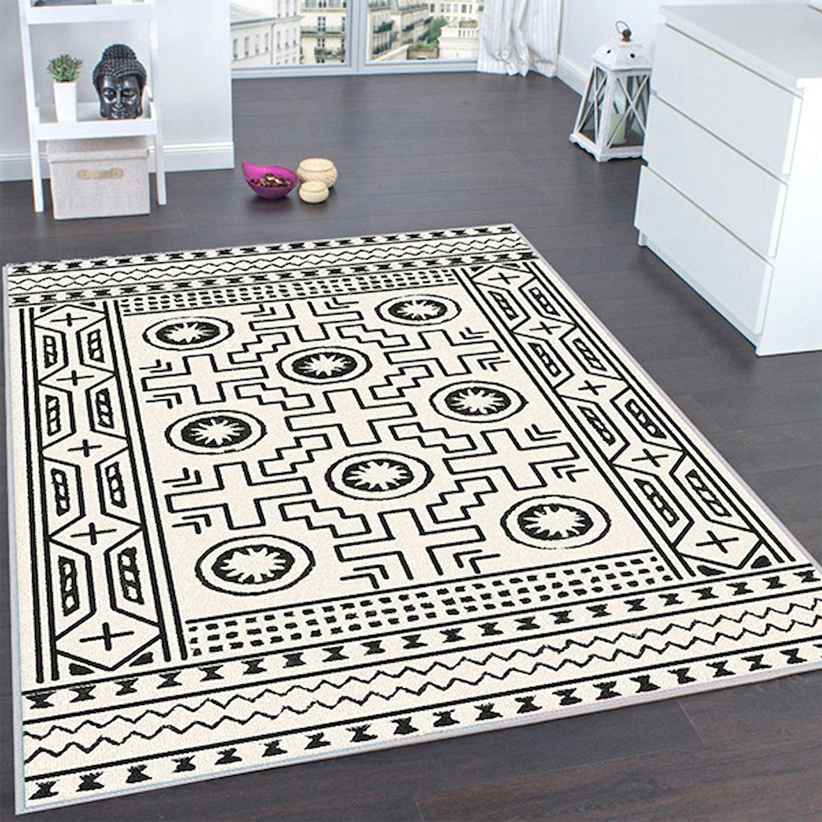 Dijital Baskı Yıkanabilir Kaymaz Taban Salon Halısı Ve Yolluk RVG0176-SD930