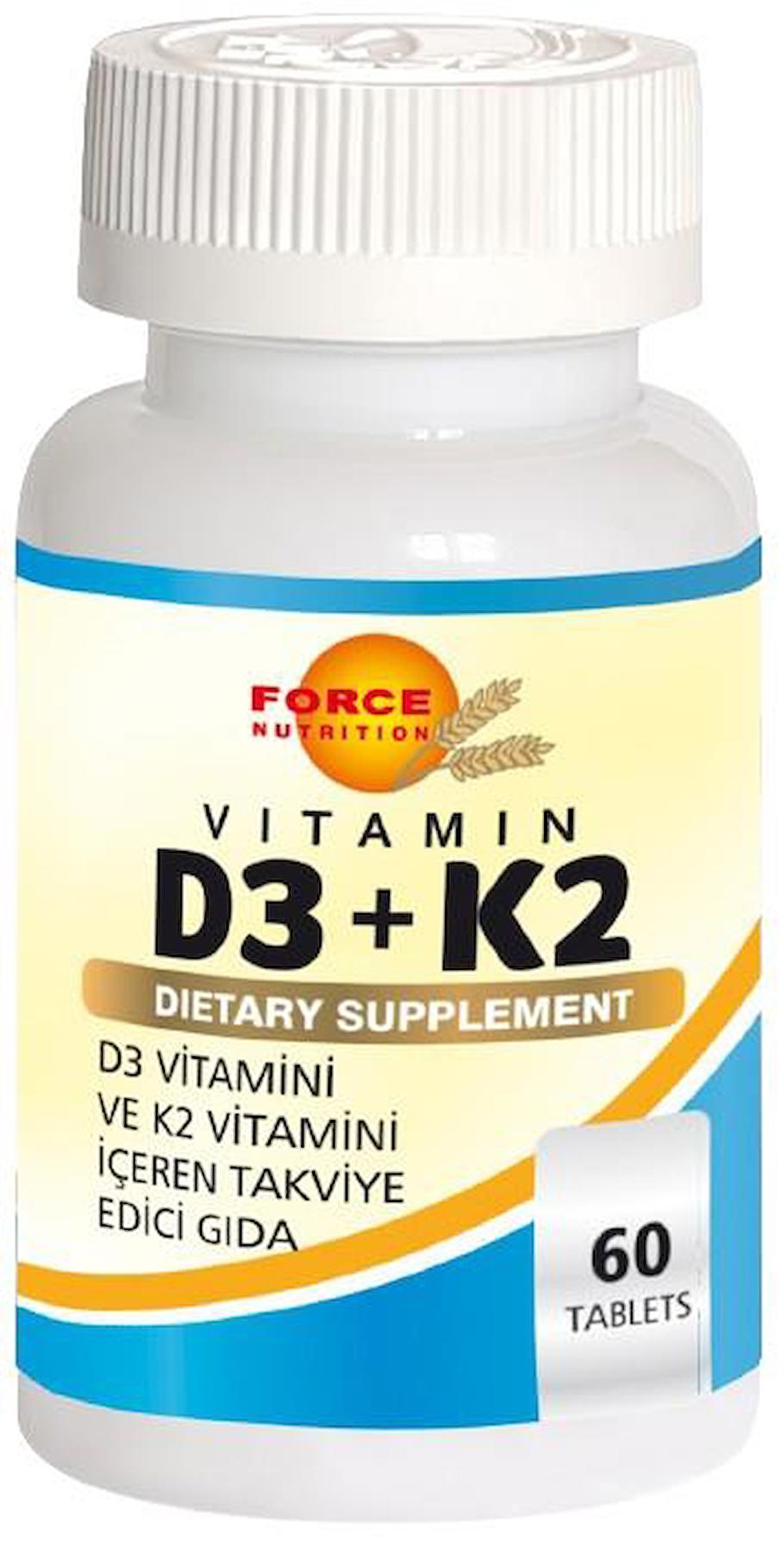 Force Nutrition Vitamin D3 Vitamin K2 60 Tablet D3 Vitamini K2 Vitamini